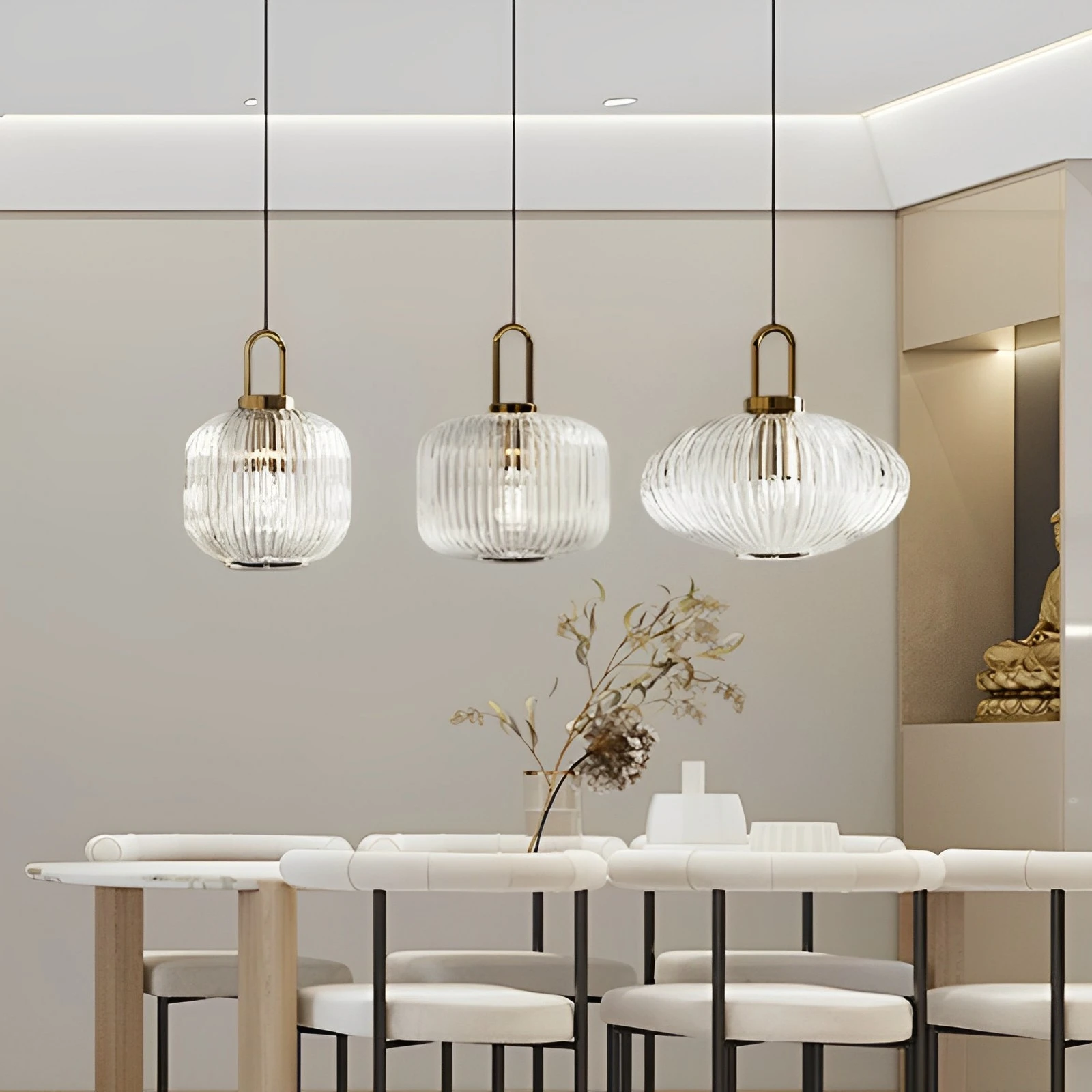 

Modern Minimalist Glass Pendant Lights Japanese LED Hanging Lamp for Dining Room Kitchen Bedside Home Decoration Pendant Light