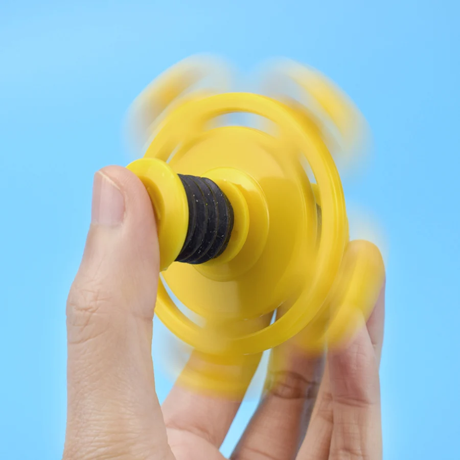 Funny Spinning Top Toys for Children Adult Plastic Stress Relief Finger Gyroscope Spinner Toy for Boy Game Entertainment 4 Color