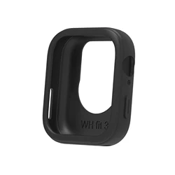 Colorful Soft Silicone Full Protective Case Cover for Only case (Black)