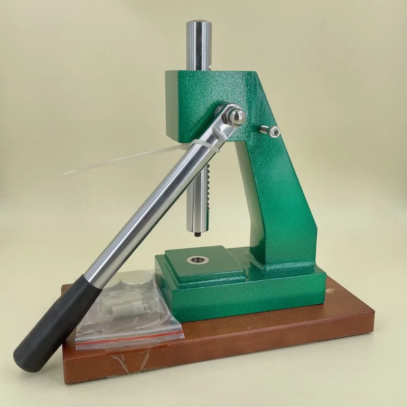 

6173 Watch Back Case Press on Wood Base Cover Presser Tool with High Degree Concentricity for Closing Snap on Caseback