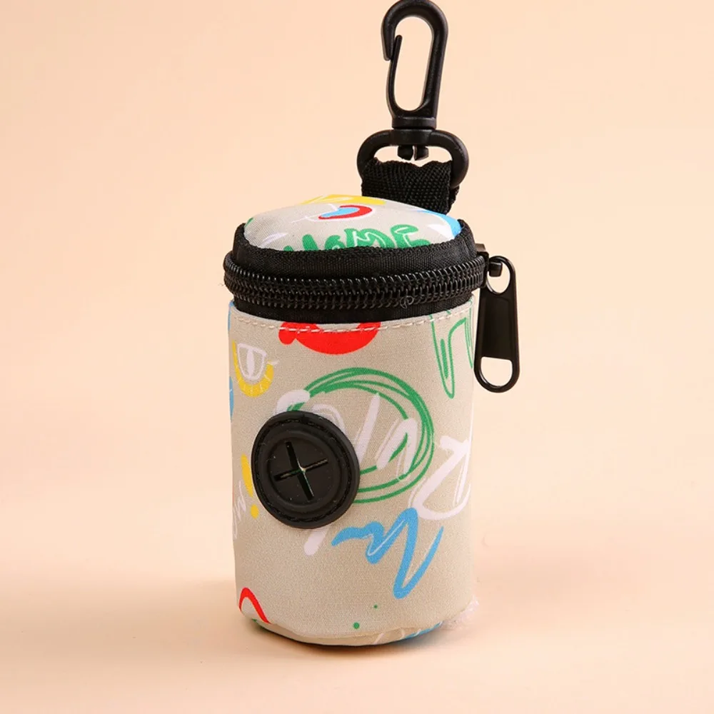 Hangable Dog Poop Bag Dispenser Zipper Dogs Walking Accessory Waste Bag Holder Portable Cute Garbage Bags Organizer Pet Supplies 2