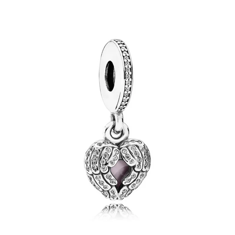 

Authentic 925 Sterling Silver Bead Angel Wings Pendant Charm Fit Pandora Women Bracelet Bangle Gift DIY Jewelry