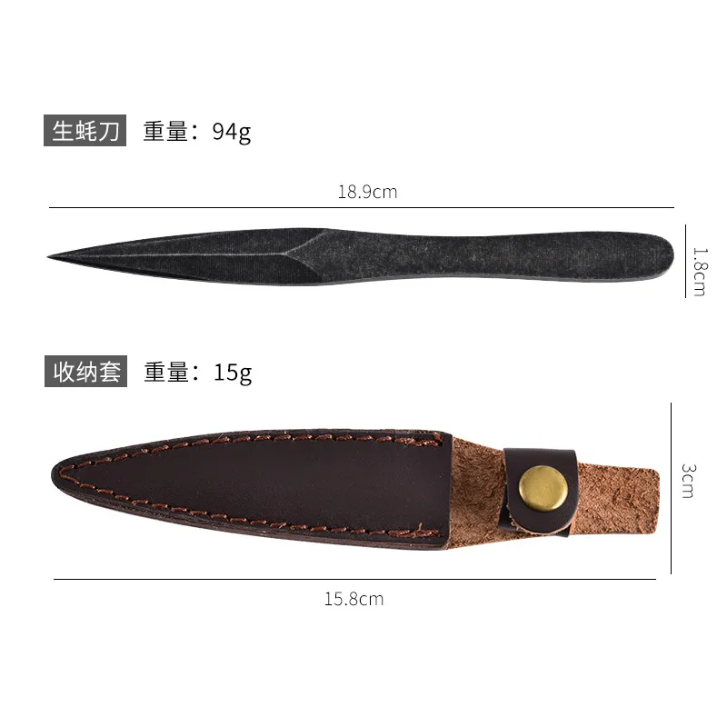 Stainless Steel Integrated Tea Knife Hand Meat Hand Forging Making Tea Ceremony Playing Ornament Sharpening Fruit Knife