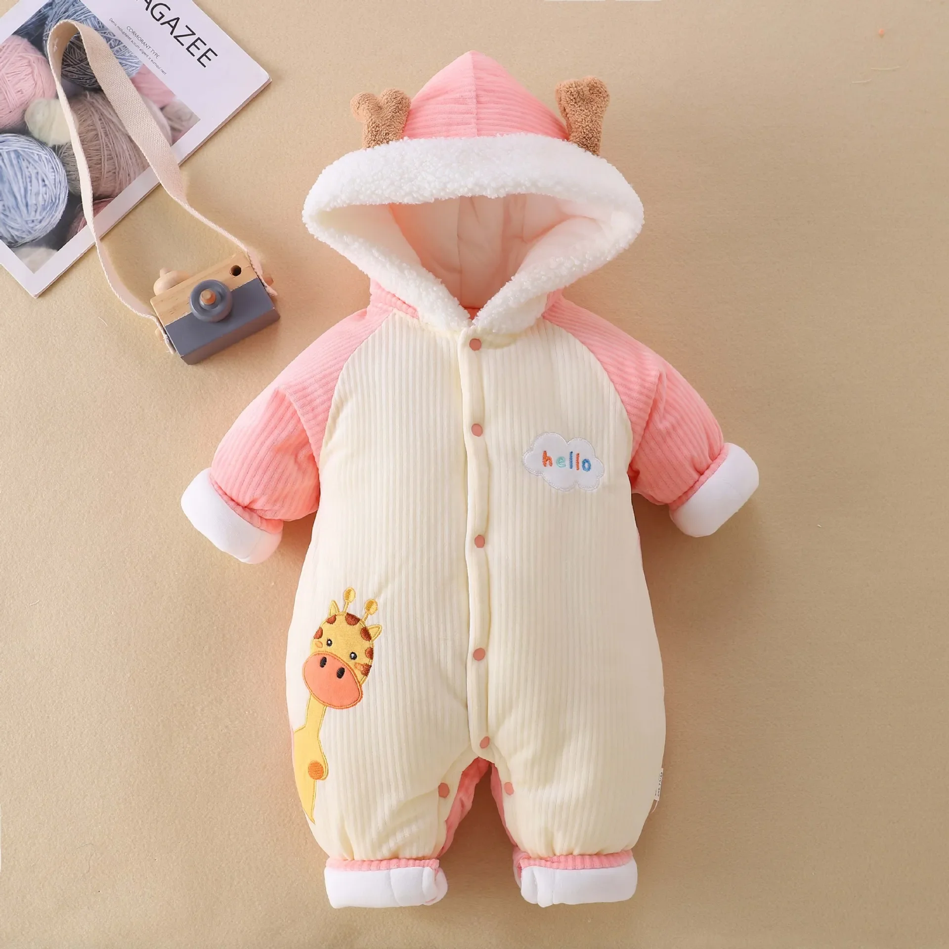 New Baby clothing Boy rompers Overalls Clothes Winter Girl Garment Thicken Warm Cotton Outerwear coat jacket kids Snow suit Wear