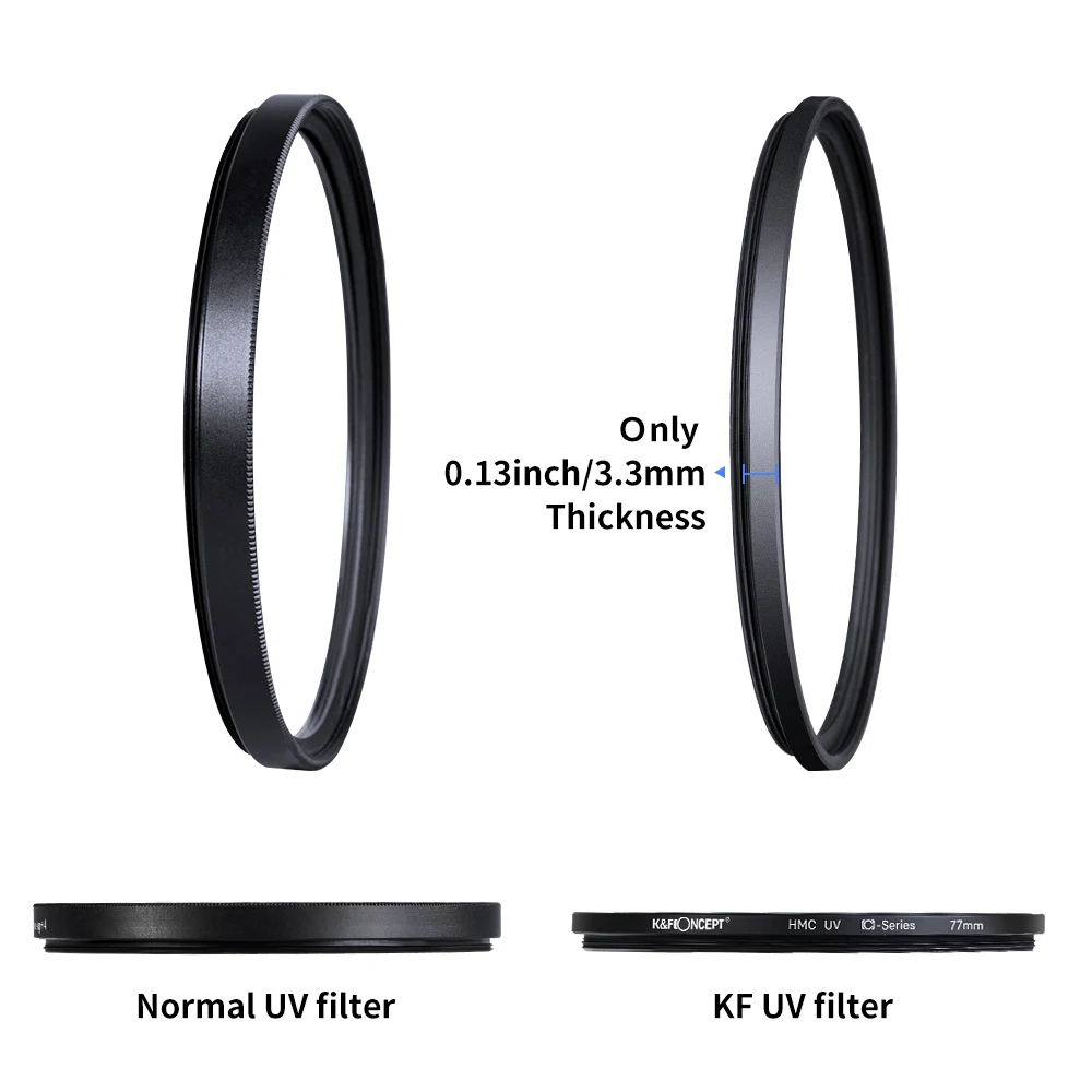 Conceito mc uv Proteção Filtro Ultra Magro Multi hd Revestido 37 mm 40.5 mm 43 mm 46 mm 49 mm 52 mm 55 mm 58 mm 62 mm 67 mm 72 mm 77 mm 82 mm k & f - Image 3