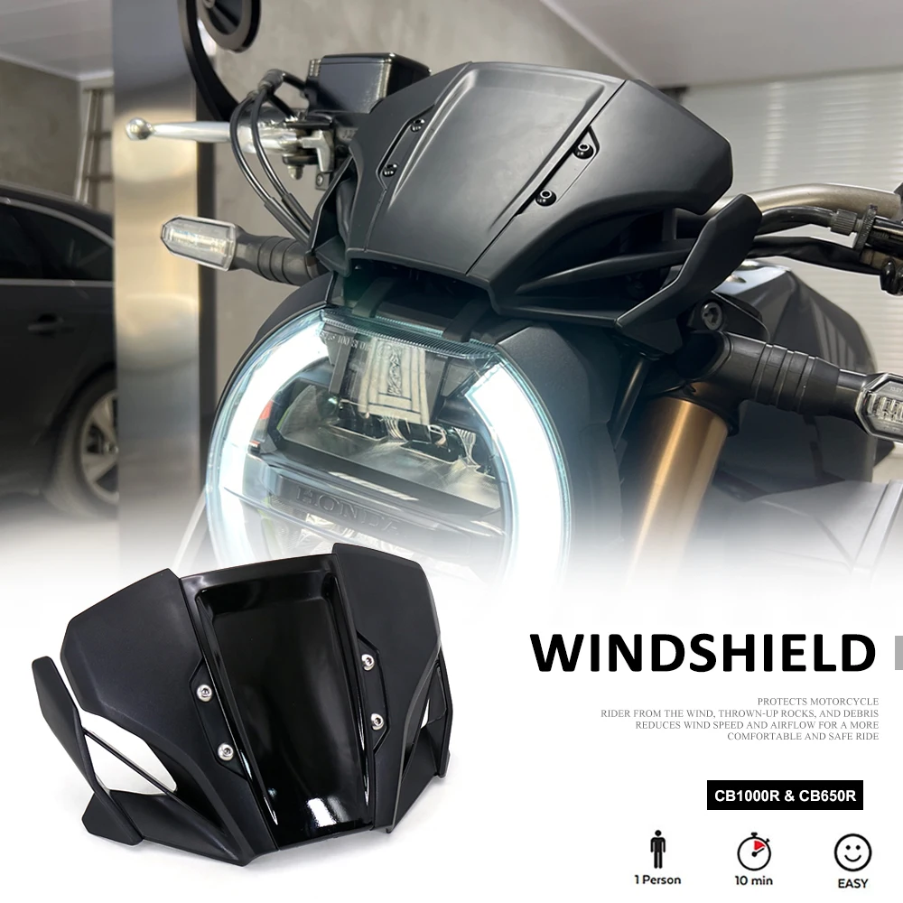 Pantalla De Parabrisas Gris Para Honda CB1000R Y CB650R 2019-2023 | Estilo Deportivo