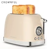 Crownful 2 Slices Bread Toaster for Sandwiches Waffles Extra Wide Slot Toasters Electric Kitchen Double Oven 120V Mini Toaster 1