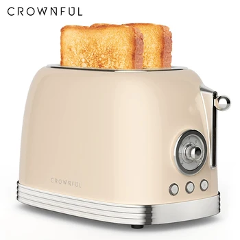 Crownful 2 Slices Bread Toaster for Sandwiches Waffles Extra Wide Slot Toasters Electric Kitchen Double Oven 120V Mini Toaster 1