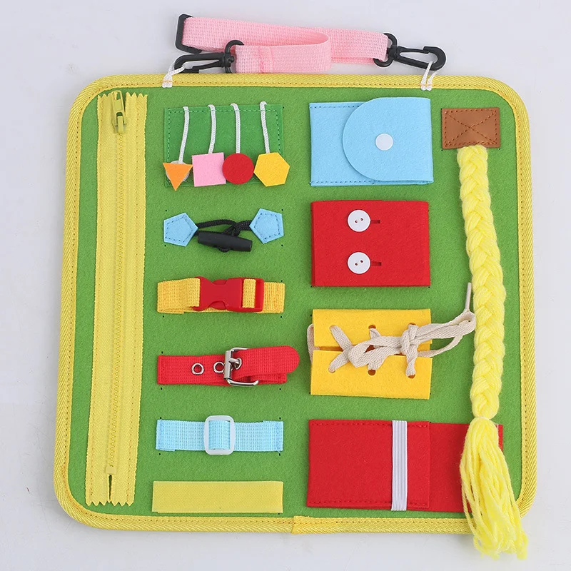 

Felt Exercise Board for Babies Toddlers Learn to Dress Tie Shoelaces Infant Life Skills Practice Board Children Education Tool