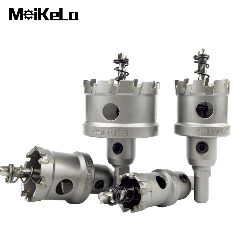 

12-65mm TCT Drill Bits For Steel Carbide Metal Cutter Tool Core Hole Saw Carbide Tip Thick Steel Plates Drilling