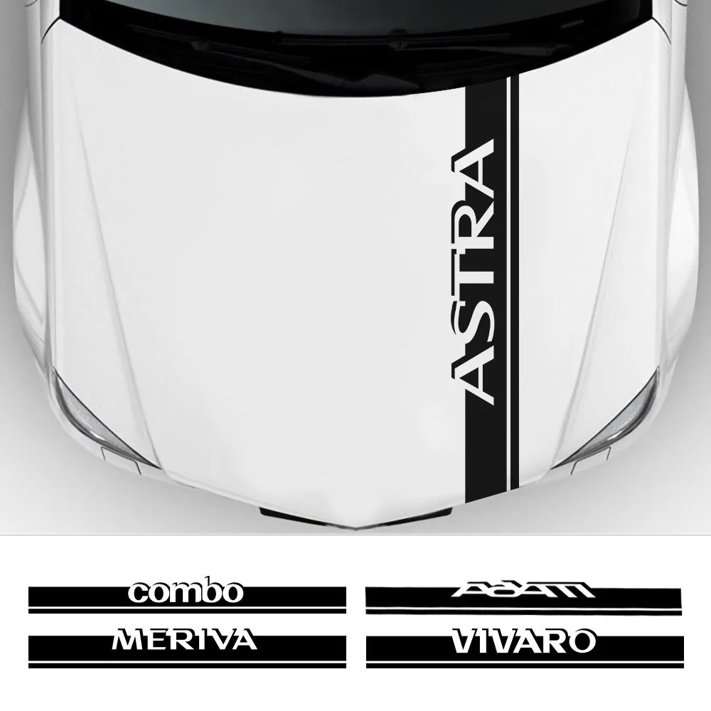 Наклейки на крышку автомобильной капота для Opel Vivaro Vauxhall Adam Astra Grandland Combo Crossland X Tigra Zafira