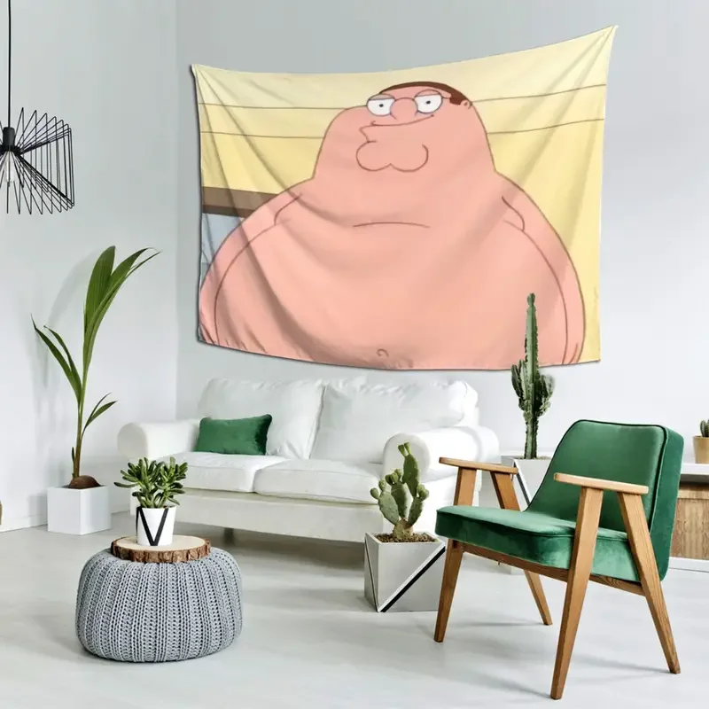 Peter Griffin Cartoon-Charakter-Wandteppich, leicht, Heimdekoration für Schlafzimmer, Wohnzimmer, Schlafsaal, Büro, Party – Detail 5