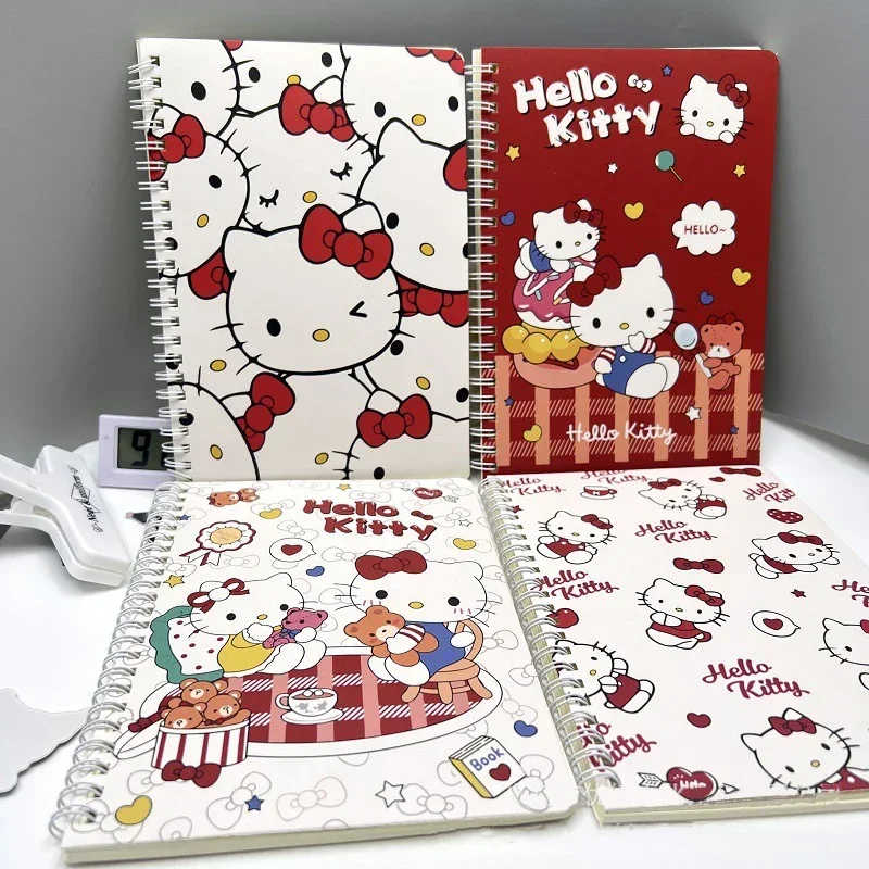 4pcs Sanrio Hello Kitty A5 Coil Notebook Kuromi Pachacco Student Notepad Planners School Supplies Wholesale Stationery Gift 2