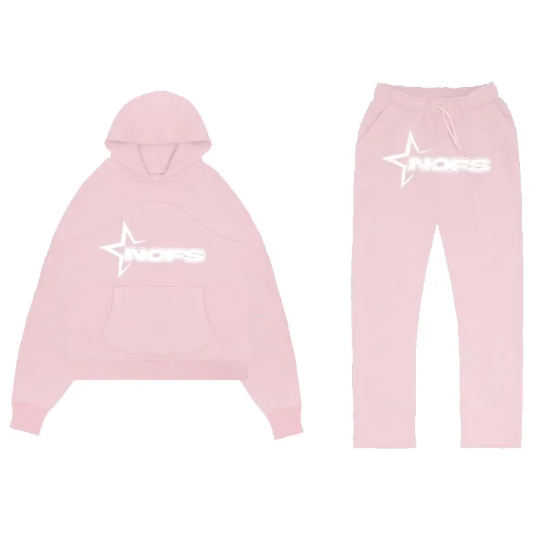 

2023 New American Hip-hop NOFS letter printed hoodies for men and women Y2K Harajuku Gothic sports hoodies two-piece street wear