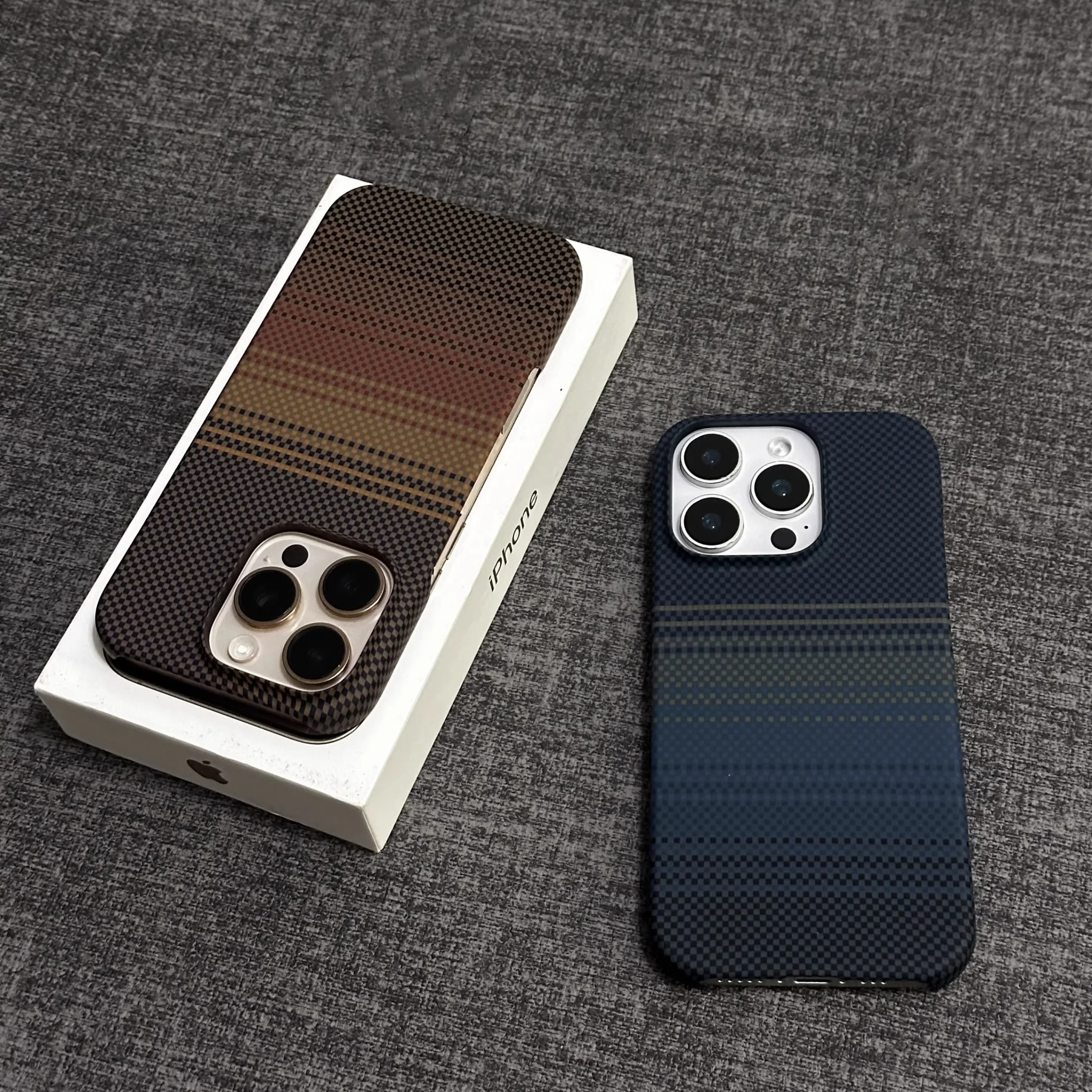 Kevlar Carbon Fiber Texture Slim Matte Magnetic Phone Case
