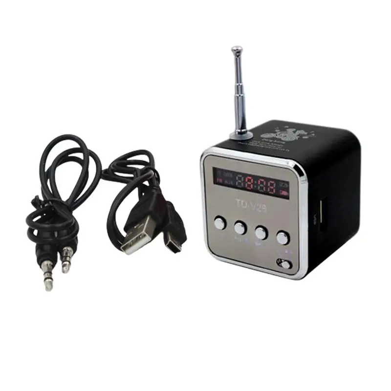 TDV26MiniRadioReceiverWirelessSpeakersDigitalFmRadioForPC