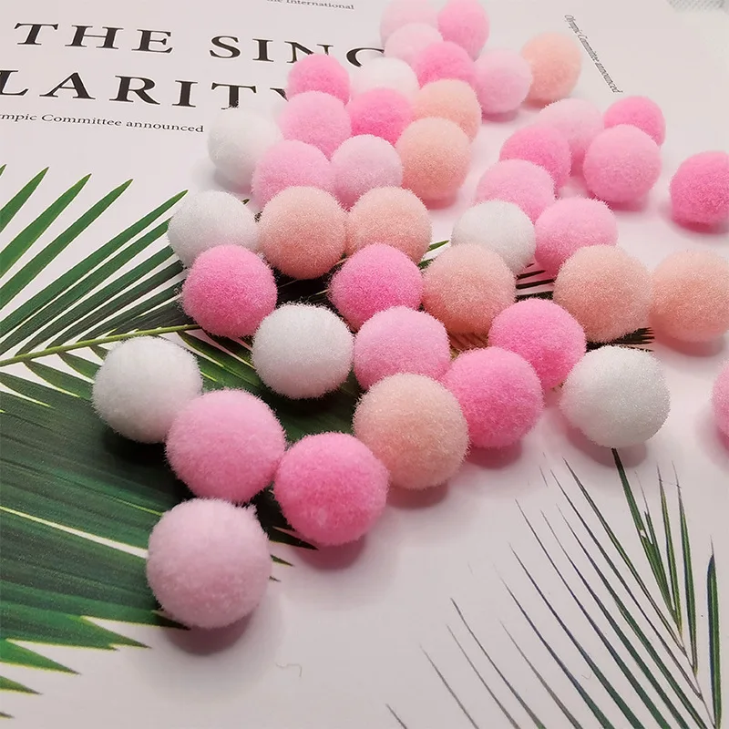 100Pcs 10/15/20/25mm Fluffy Soft Pompom Balls Handmade Kids Toys Wedding Decoration DIY Pom Poms Felt Ball Sewing Craft Supplies pom poms craft supplies