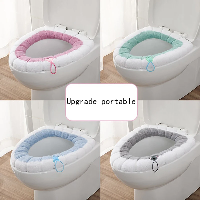 Toilet Seat Cover New 1Pc Bathroom Toilet Seat Cover Soft Warmer Washable Mat Cover Pad Cushion Seat Case Toilet Lid Accessories Bath Home