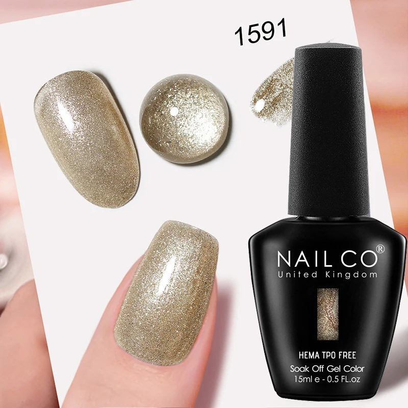 NAILCO Premium Soft Color Gel Polish - Vibrant Semi-Permanent Varnish, HEMA & TPO Free