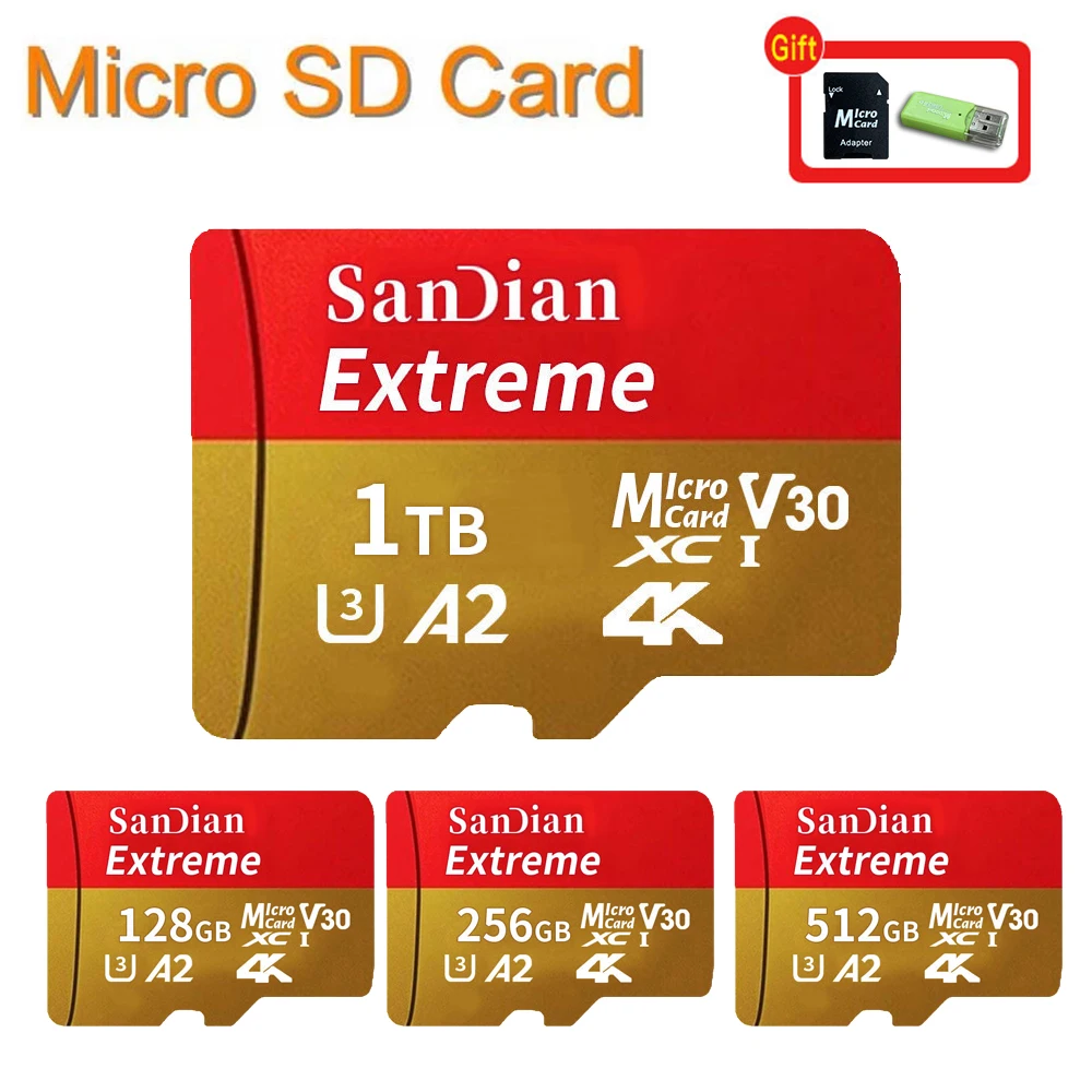 Große Kapazität Speicher SD karte 1TB 512GB 256GB Micro Sd karte 128GB SD/TF Flash karte High