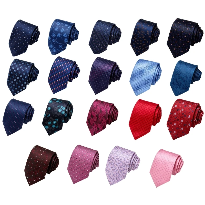 

20 Styles Fashion Jacquard Tie for Adult Men Adjustable Formal Occasion Business Necktie Teens School Uniform Shirt Long Tie