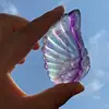Natural A Pair of Fluorite Wings+ Golden Stents,Wings Of Angel,Mineral samples,Home Decoration,Reiki Heal,Crystal Gifts,Angel's 3