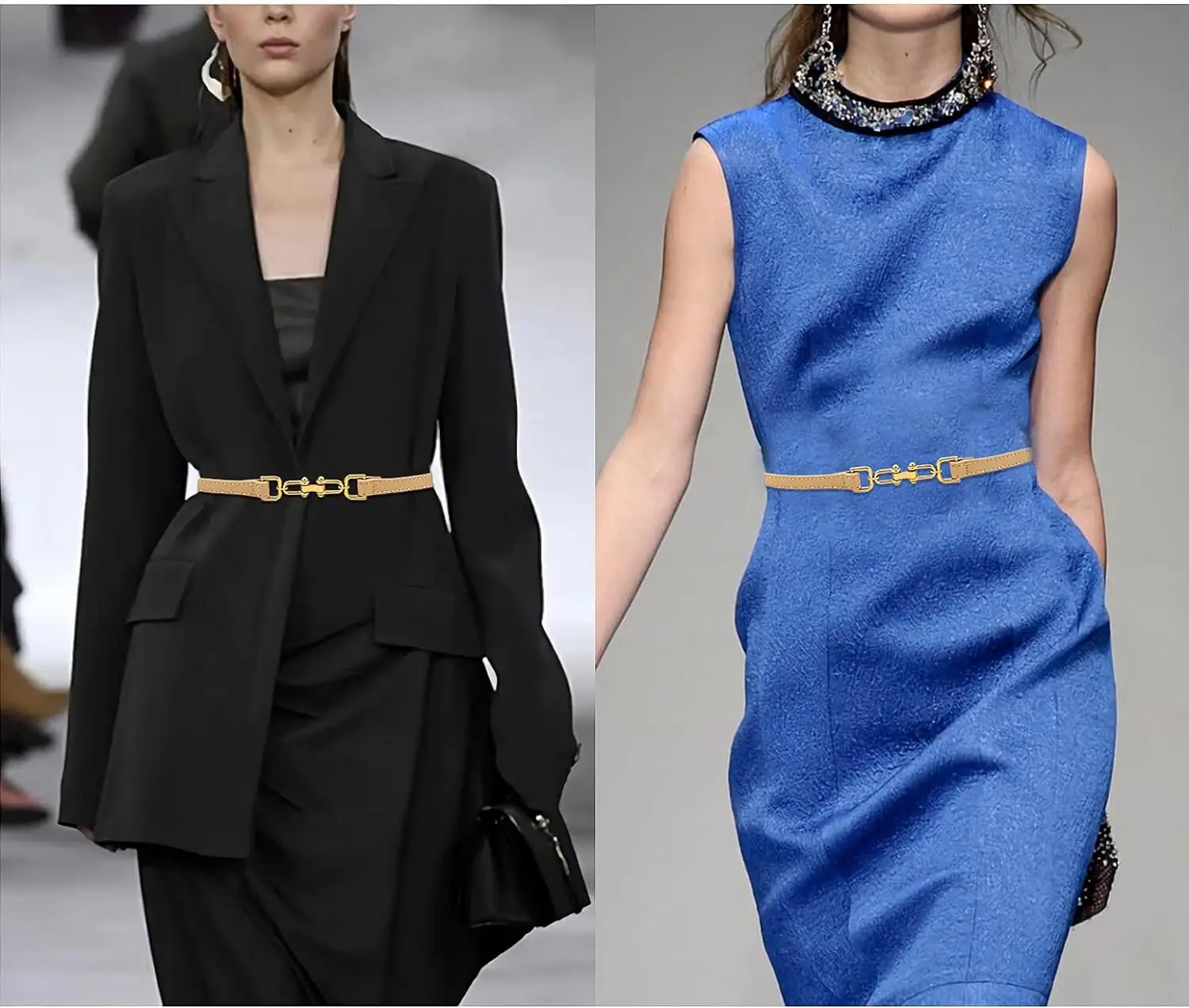 

Simple Women Leather Belt Luxury Female Thin Waistband Solid Color Vintage Metal Buckle Dress Coat Jeans Decor Gold Waist Straps