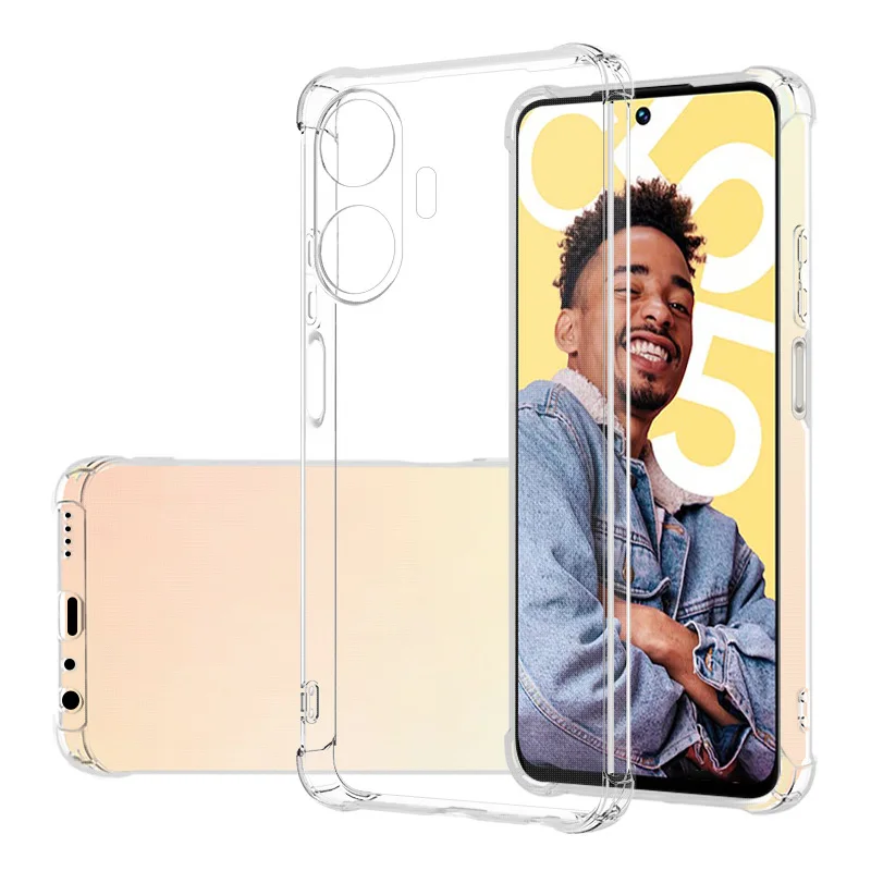 

Прозрачная невидимая подушка безопасности для Oppo Realme C55 с защитой от падения