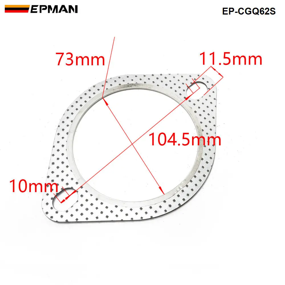 EPMAN 10PCS/LOT Exhaust Pipe To Muffler Gasket 3" CATBACK for Subaru IMPREZA WRX STI GT Turbo EP-CGQ62S