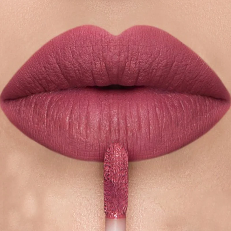 Non-dipped Cup Velvet Matte Nude Lip Gloss Long Lasting Non-stick Waterproof Liquid Lipsticks Make up Women Lipstick Cosmetic