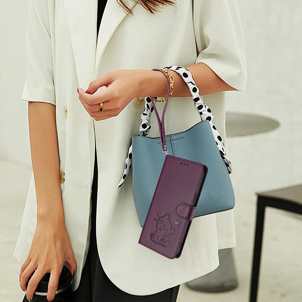 Stylish Leather Phone Case with Slim Card Holder and Wallet Cover