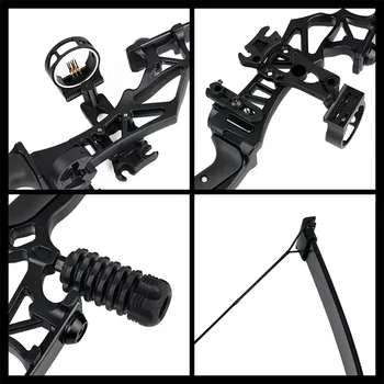 30/40/50lbs Professional Hunting Bow for Fishing, Archery - Alloy Straight Bow For Outdoor Hunting, Shooting, Practice Arrows 3