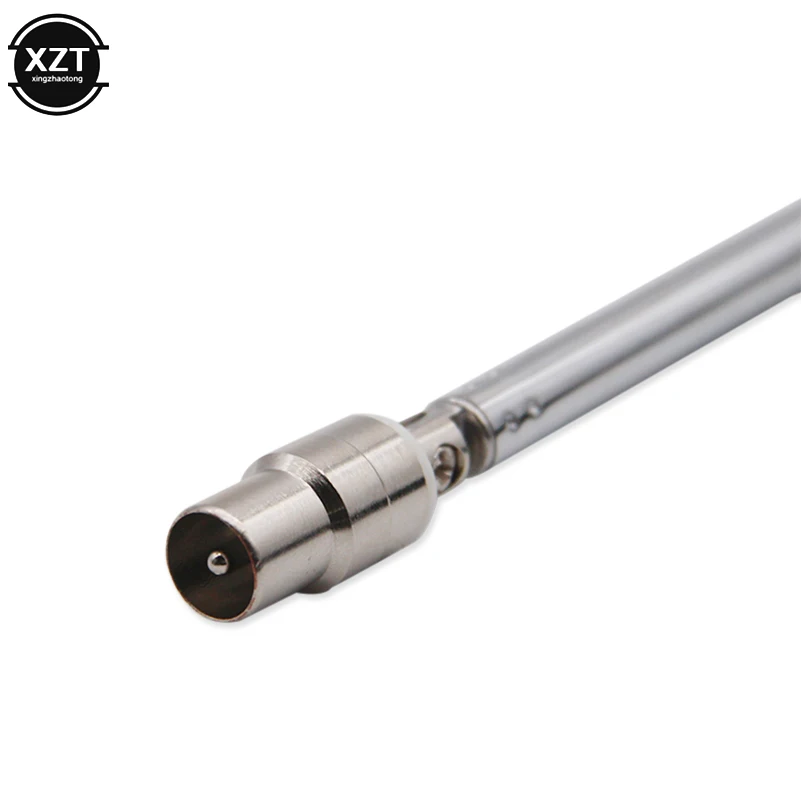 Universal Telescopic Antenna for Electronic Radio DVD Antenna 7 Sections 15dbi DVB-T TV HDTV Antenna IEC Male Connector Aerial