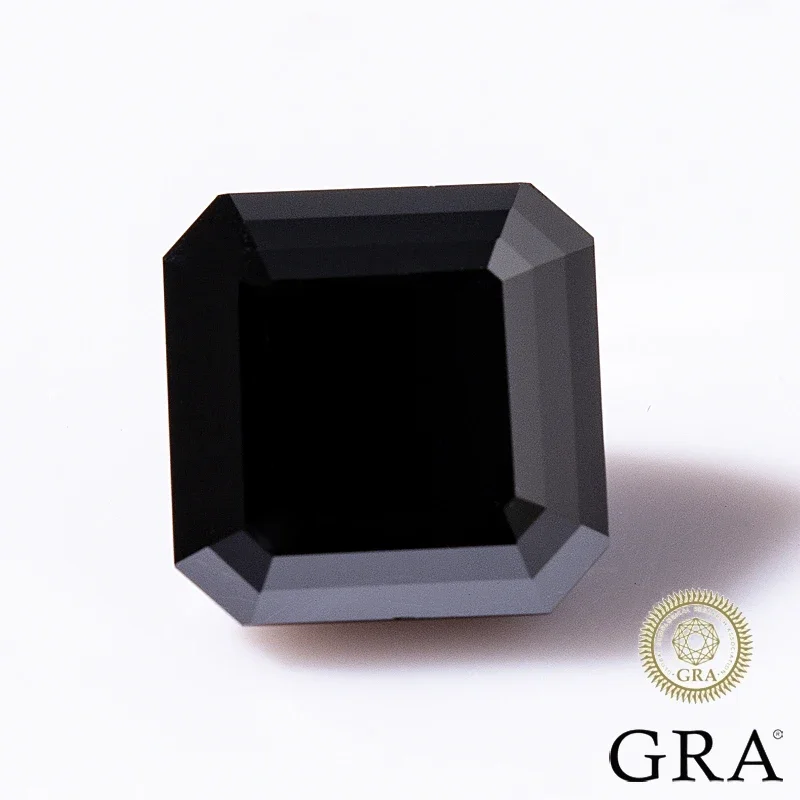 MOJY ViVid Blue Color Loose Moissanite Stone Asscher Cut 0.5~7.0ct Gemstones for Diamond Ring with GRA Certificate Precious Gems 5