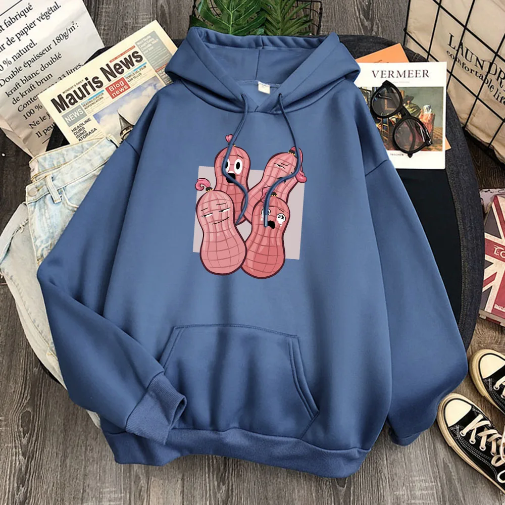 

Spy X Family Anime Cute Peanut Mens Clothing Personality New Streetwear Pocket Fleece Clothing O-Neck Pullover Men Hoody