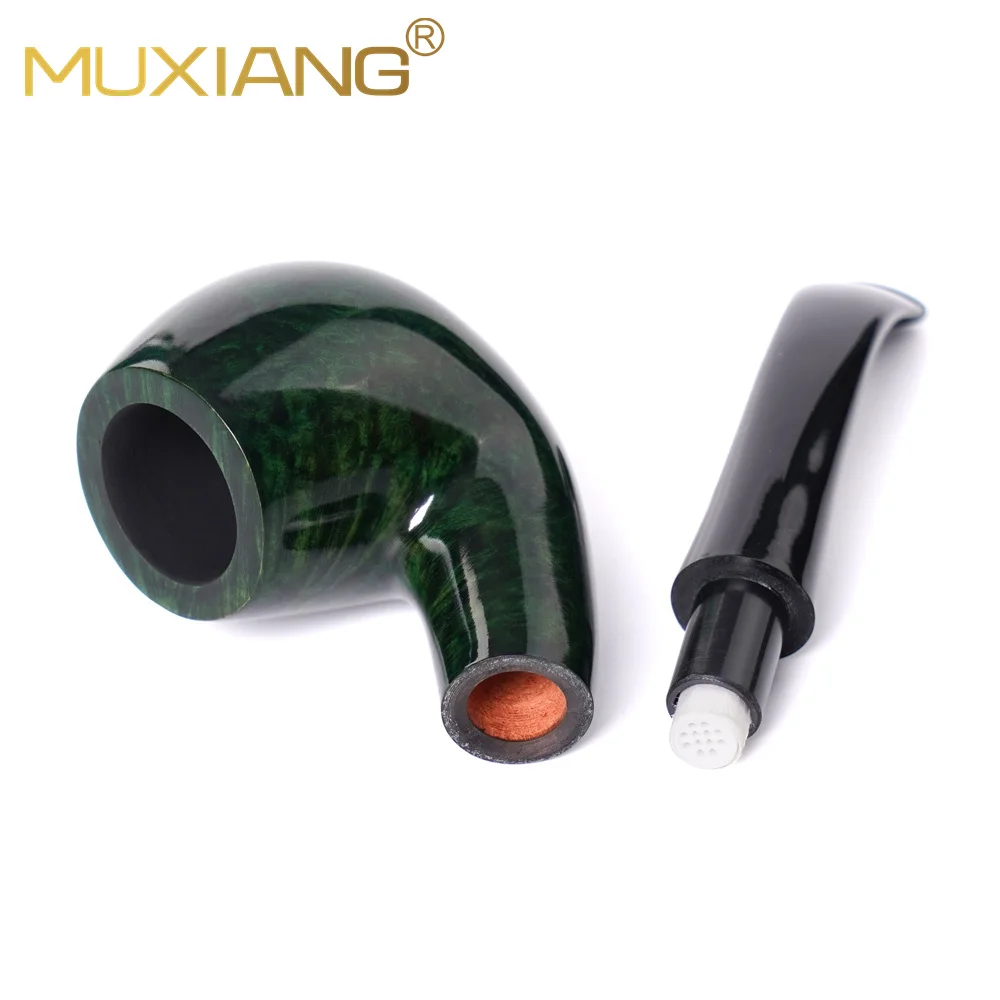 Sa7c0f5f876c8449d9ae616cd45b57f14V Klassische 9-mm-Billiard-Pfeife mit gebogenem Stiel