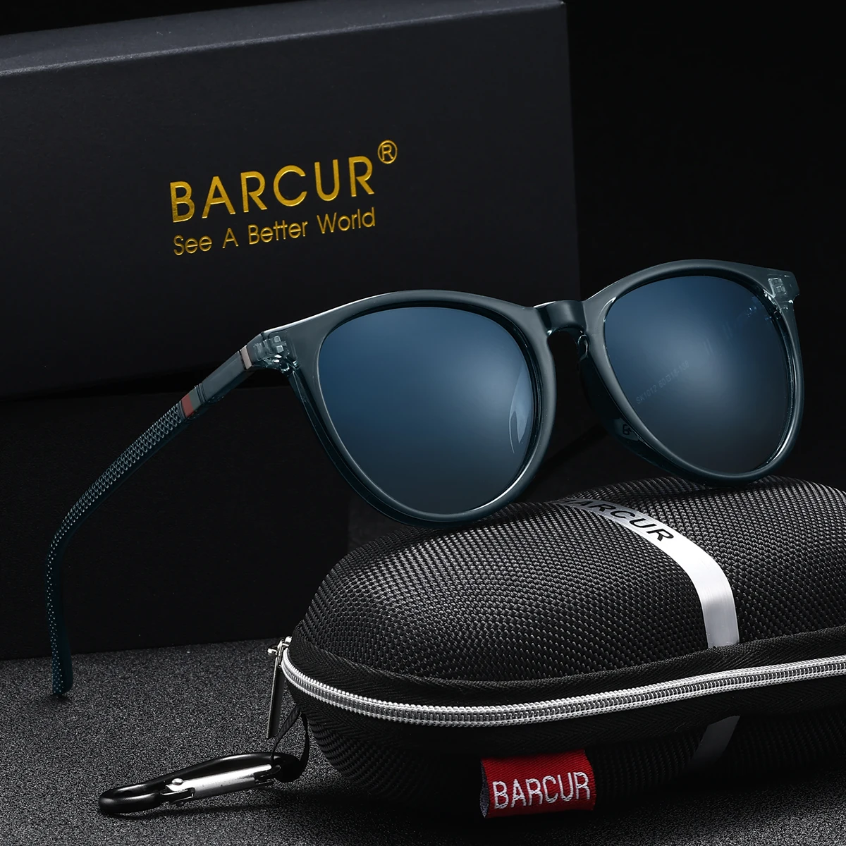 BARCUR Polarisierte Damen-Sonnenbrille, leicht, bequem, PC-Cat-Eye-Rahmen, UV400, Sonnenschutz, Damen-Sonnenbrille, Bekleidungszubehör ﻿ – Detail 6