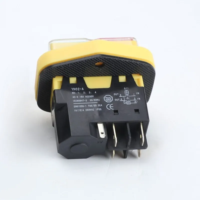 1PC Electromagnetic switch start switch waterproof power tool switch 16A250V4Pins/5Pins Can Replace KJD17B