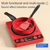 Kids Toys Pretend Play Red Kitchen Toys Simulation Food Cooking Girl's Boys Educational Play House Interactive Toys for Children 5