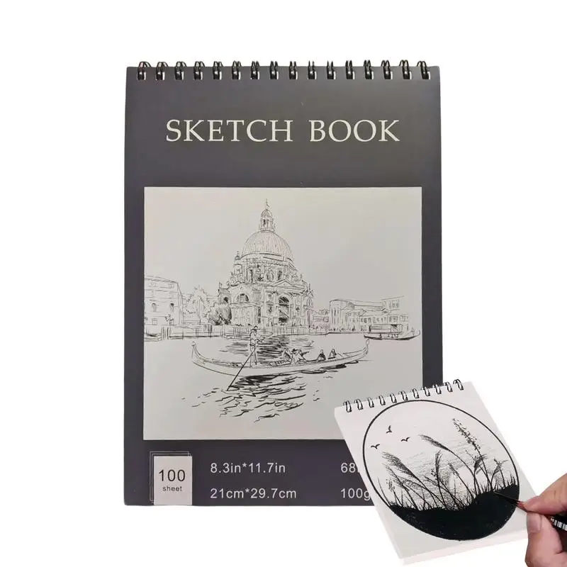 

Blank Sketch Book 100 Sheets Hardcover Painting Blank Drawing Art Paper High Roughness Hardcover Sketchbook For Art Students
