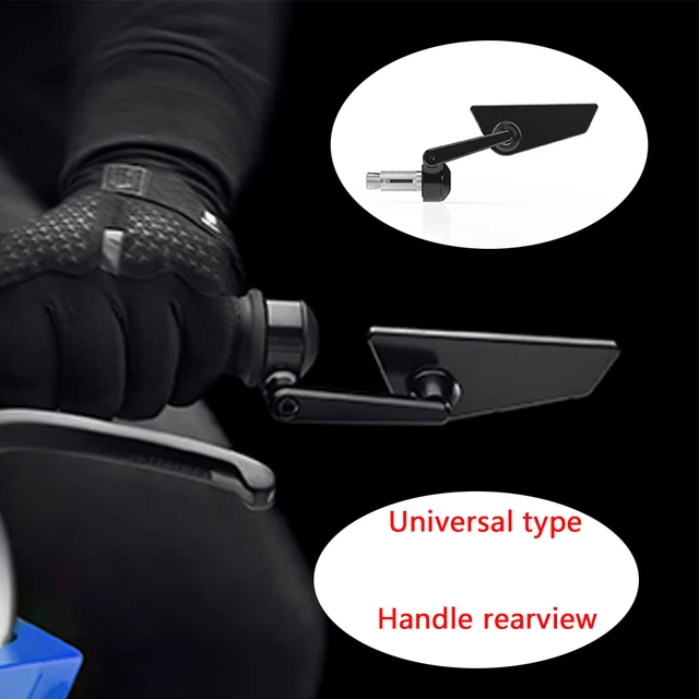 1 Pair 7/8" 22mm Motorcycle Aluminum Bar End Side Rearview Mirror Universal Motorbike Bike Handlebar Rear View Mirrors