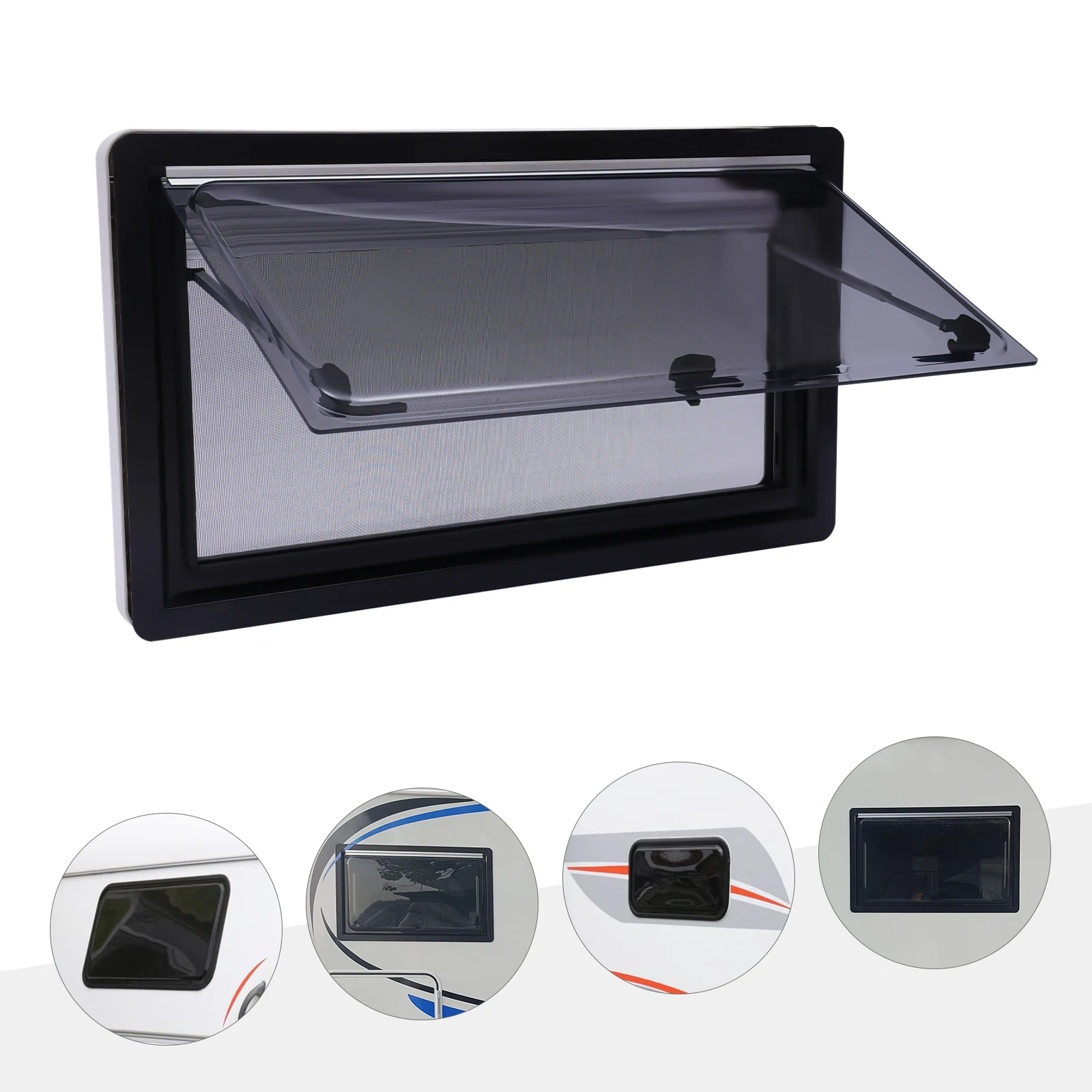 900x500mm RV Top Hinged Window Caravan External Push Window Double Glazed Ventilation Hatch for Camper Mobile Motor House nbjkato brand new lh driver side front window motor oem 61188sa011 for subaru forester 2003 2008