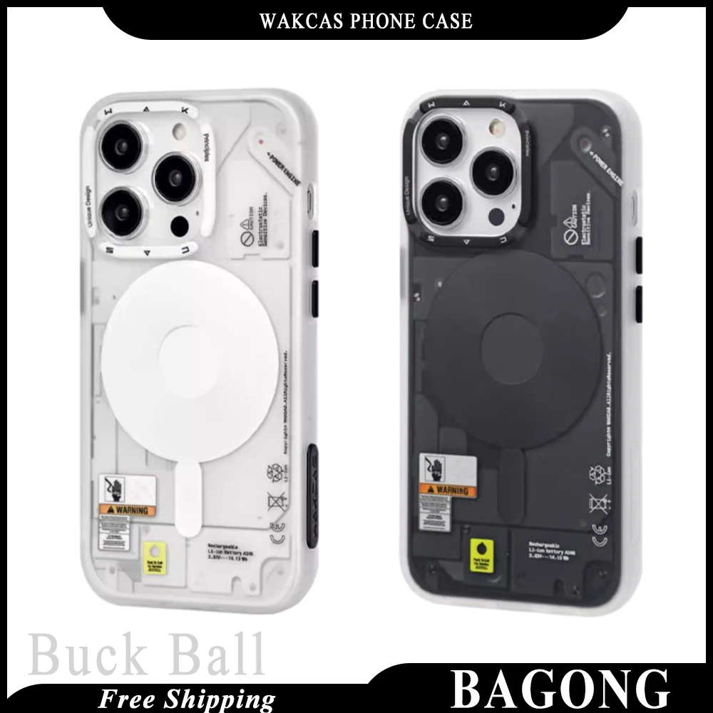 

Wakcas Phone Case Matte Mechanical Cover iPhone13 14 Pro Max Case Magsafe Magnetic Wireless Charging iPhone14 Pro Max Case Gifts