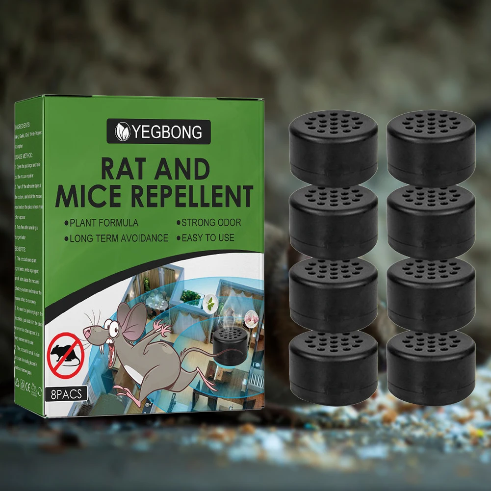 8Pcs Rat Repellent Peppermint Oil Rodent Repellent Balls Rat Mice Repellent for Outdoor Indoor Pest Insect Control