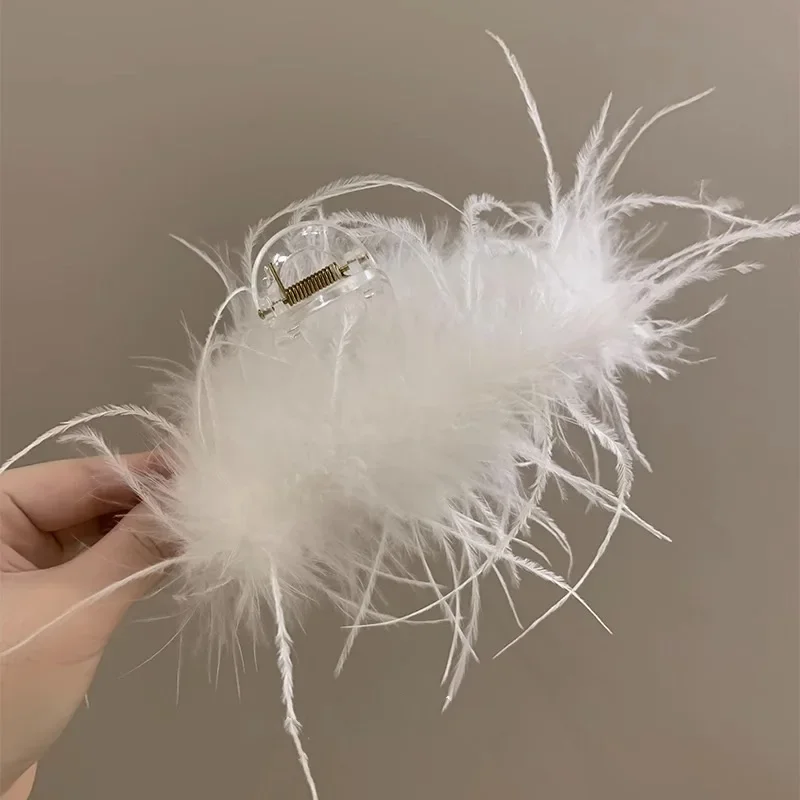 

Feather Hair Claw Clip for Women Girl Autumn Winter Handmade Fashion Head Accessories Mujer Wholesale