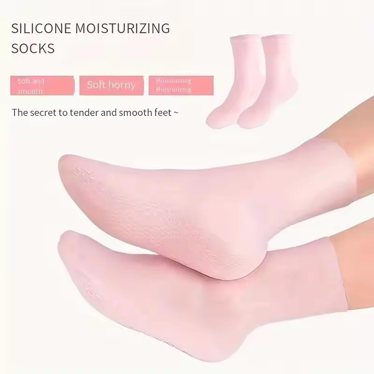 Moisturizing Silicone Gel Socks for Dry Cracked Feet