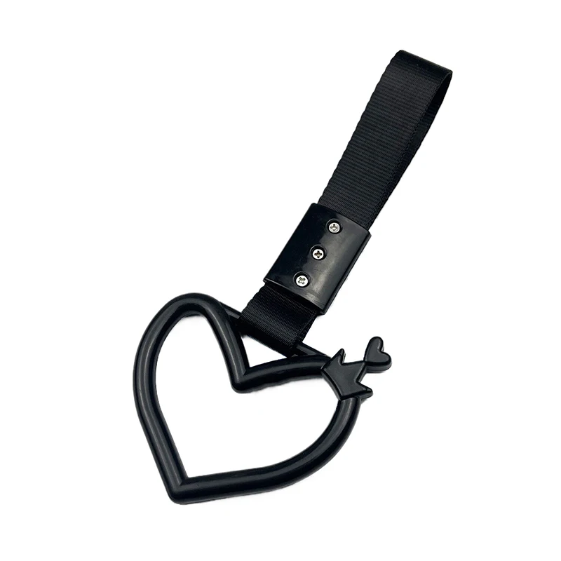 Colorful Car Tow Strap Tsurikawa Ring Heart JDM Train Bus Handle Hand Strap Styling Drift Charm Auto Accessories