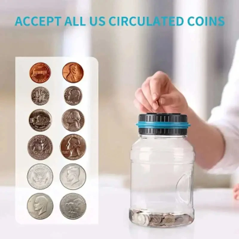 Coin Bank Intelligent Counting Storage Box Pound Dollar Euro Counter Gift LED Display
