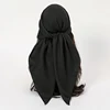 90*90cm Thin Soft Square Scarves for Women Simplicity Solid Color Cotton Linen Headscarf Muslim Female's Hijabs Bag Accessories 2