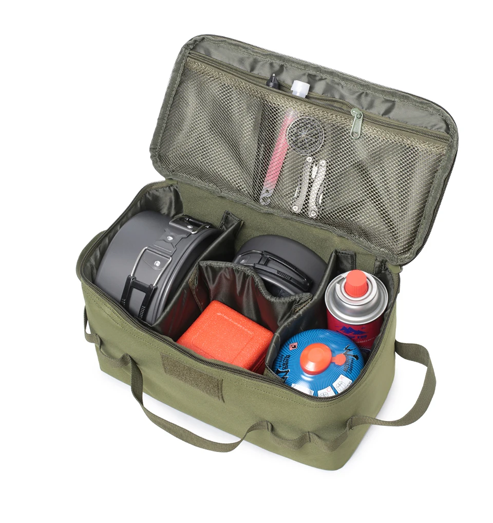 Description Picture 5 of itemOutdoor Camping Gas Tank Storage Bag Large Capacity Ground Nail Tool Bag Gas Canister Picnic Cookware Utensils Kit Bag